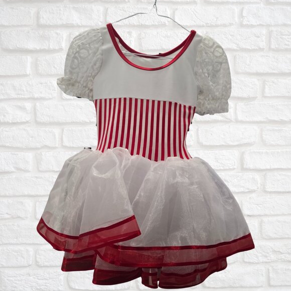 Mary Poppins Inspired Ballet Costume (10 Years)–White Tulle Tutu with Red bow - Picture 3 of 6